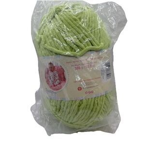 Bernat Baby Chenille Yarn 300G Soft Lemon Lime Perfect For Blankets And Garments